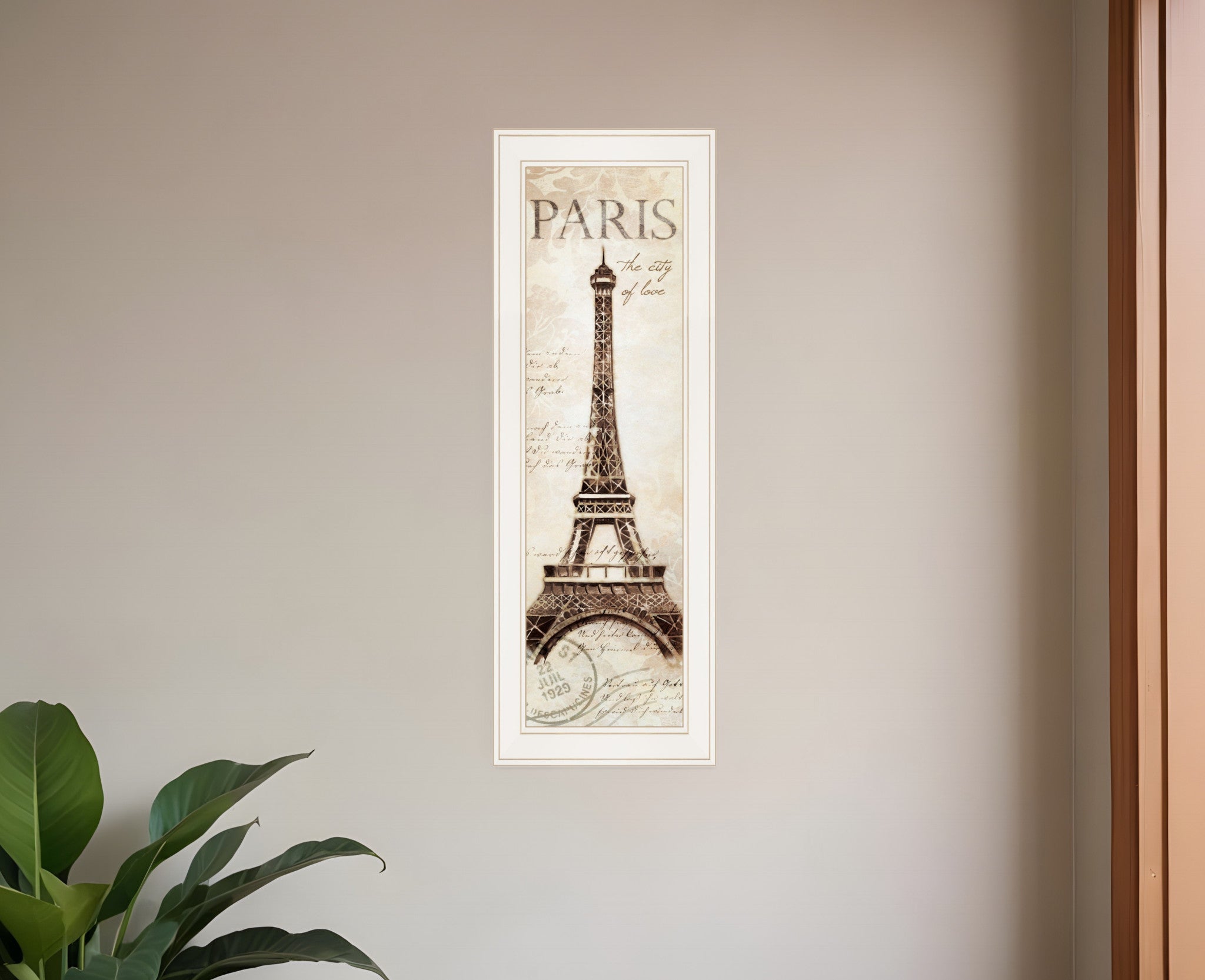 Paris Panel 1 White Framed Print Wall Art-0